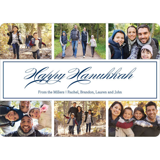 White Happy Hanukkah Photo Cards